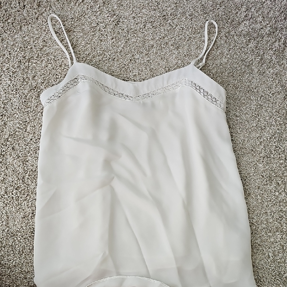 Naked Zebra White Lace Accent Top